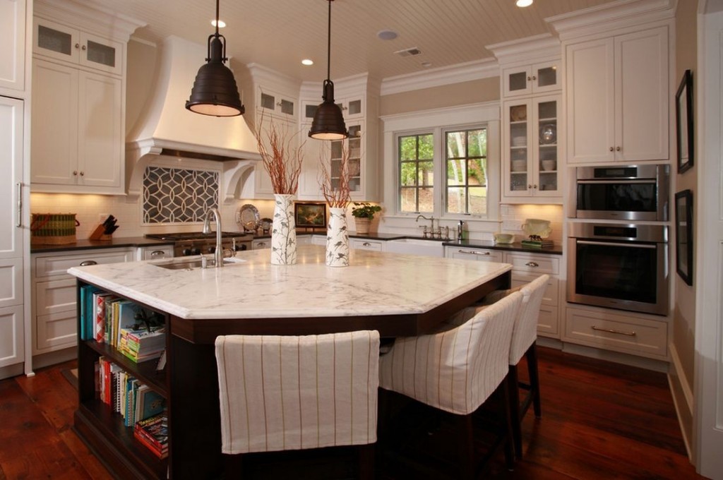 Nandina Home & Design Atlanta White and Brown Kitchen