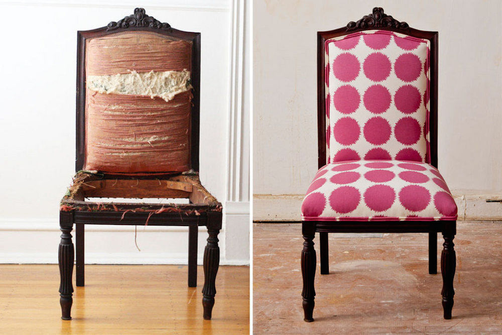 Image result for flea market upholstered before and after