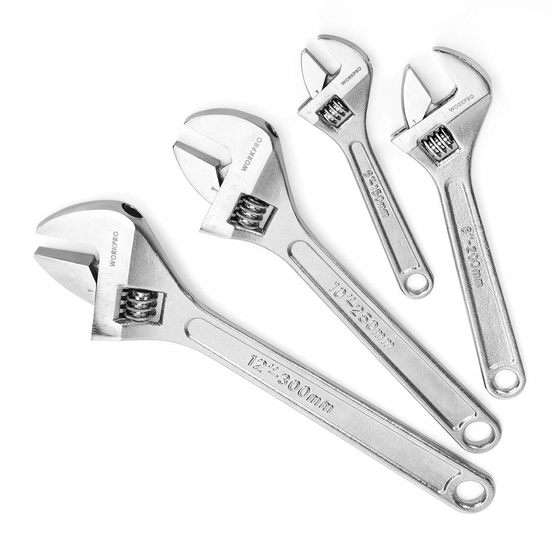 Size : 8 inches PERISTERA Adjustable Multi-Function Big Wrench Open-end Wrench Adjustable Wrench Handle Wrench Arrange DIY 