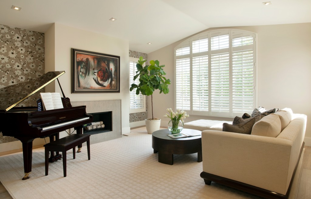 Miller Design Co. living room with piano