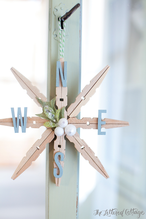 The Lettered Cottage - Clothespin Snowflake