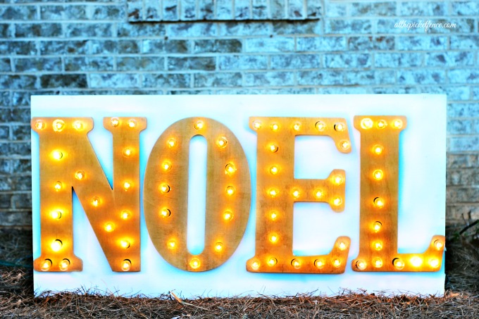 At The Picket Fence Noel marquee sign