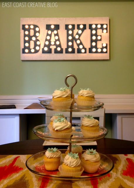 East Coast Creative Blog kitchen BAKE marquee sign