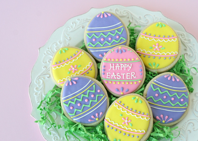 Auntie Bea's Bakery decorated Easter egg cookies