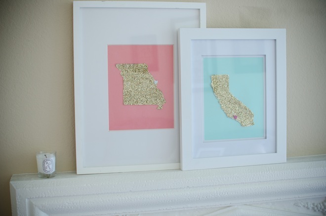 The Effortless Chic DIY state wall art