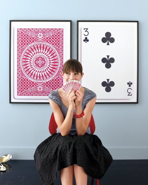 Martha Stewart poker card wall decor