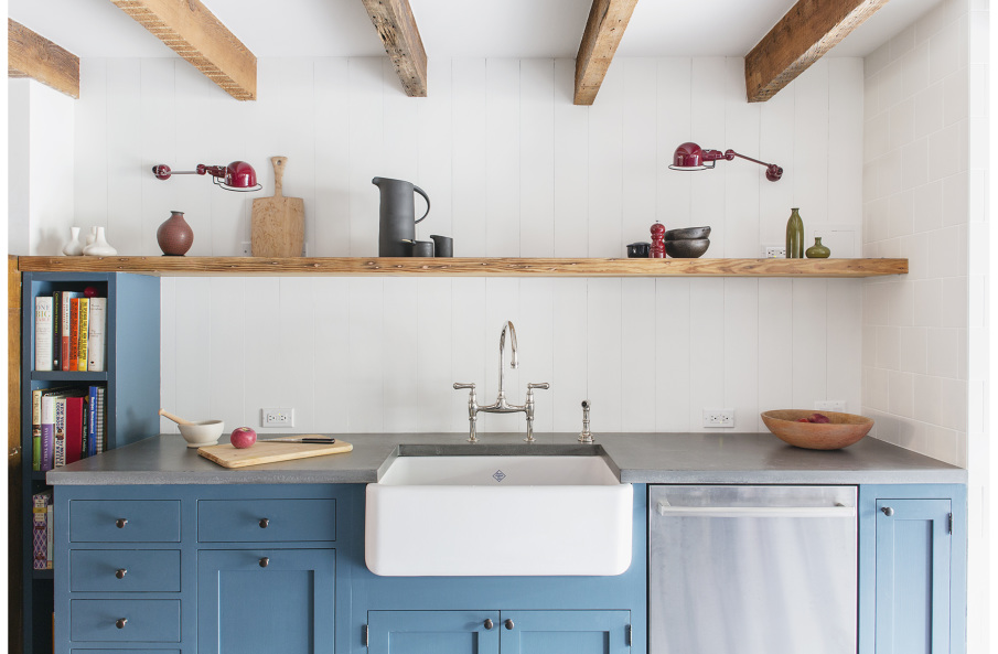 Ensemble Architecture blue kitchen cabinets
