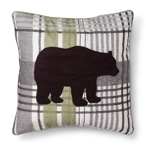 Homethreads Harrison Bear Silhouette Decorative Pillow