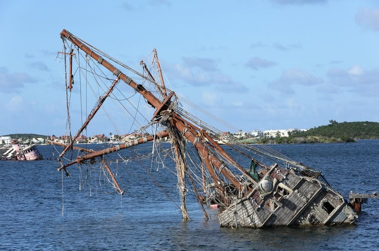 Hurricane Irma wreaked havoc across the eastern Caribbean in 2017 and the evidence is still visible on the waters of Sint Maarten in late 2018