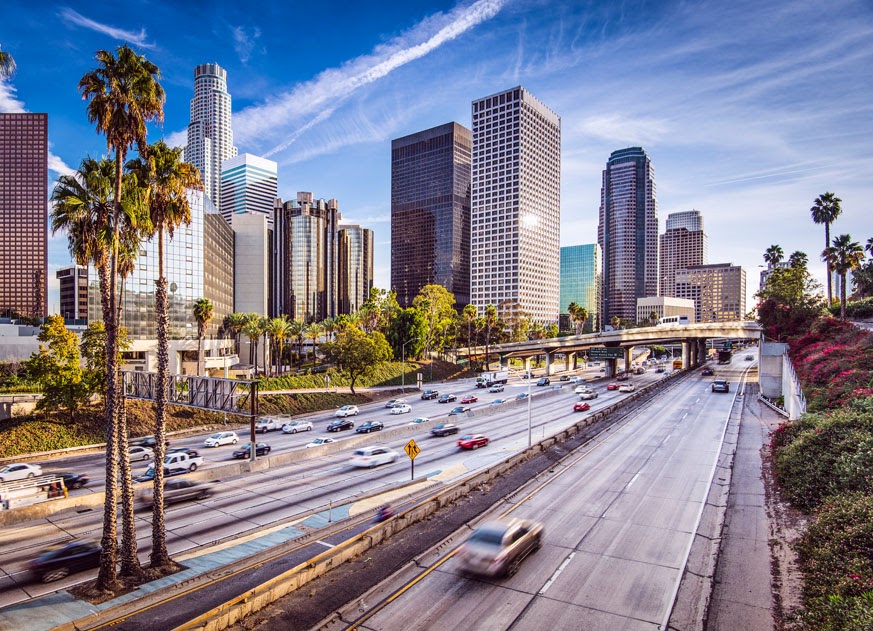 Downtown cityscape. Los Angeles, California, USA