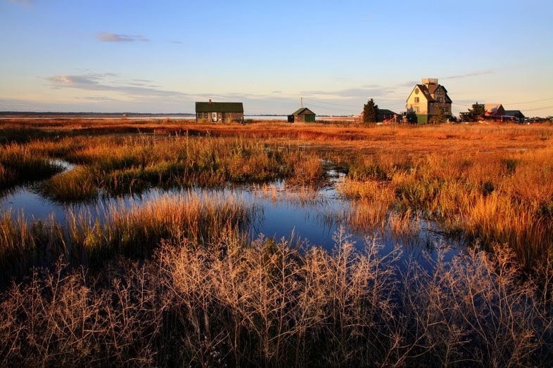 A Coastal Marsh In Northern Massachusetts Along The Plum Island Turnpike, USA