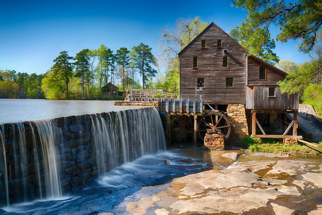 Historic Yates Water Mill in Raleigh, North Carolina