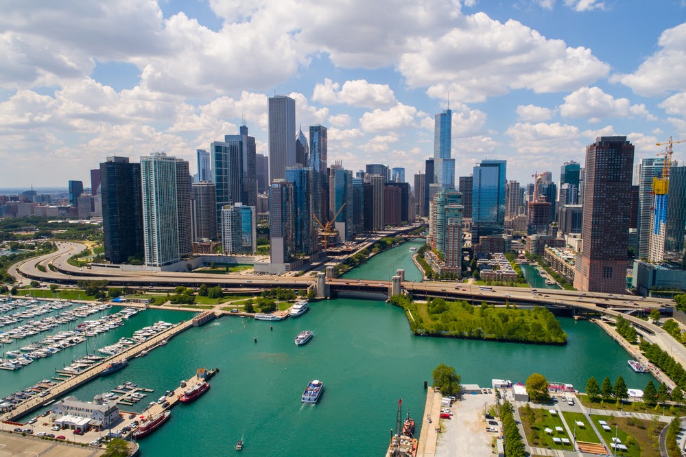 Aerial image of Chicago