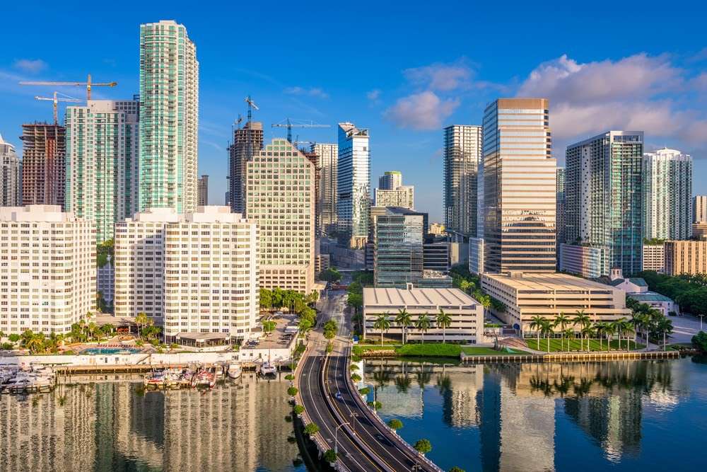 Miami, Florida, USA downtown Skyline