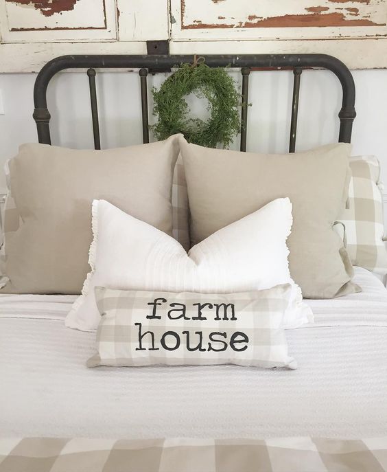 neutral farmhouse bedroom