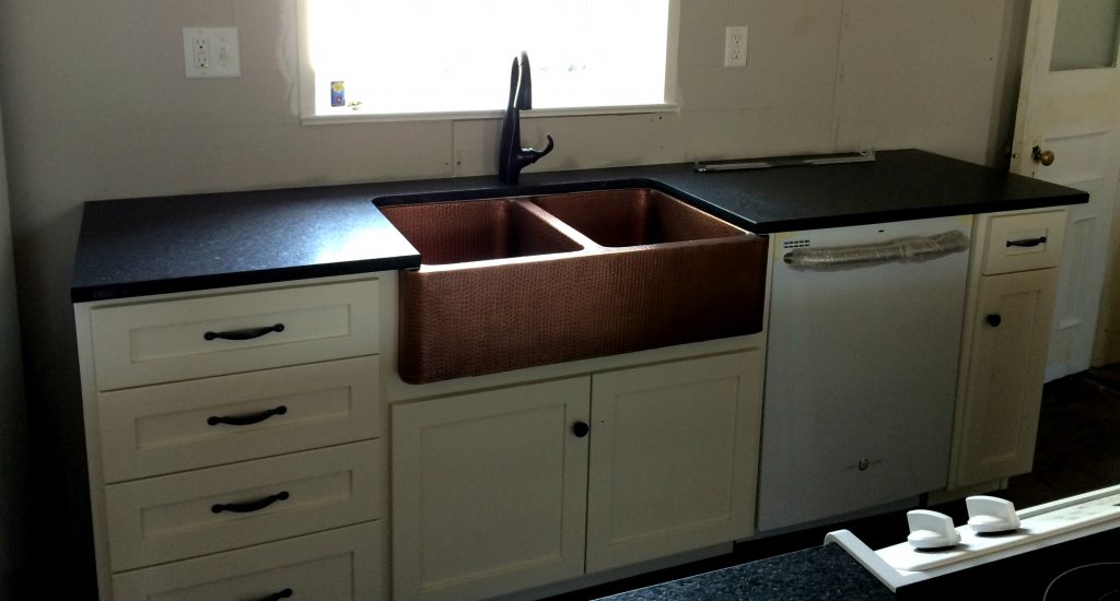 leathered granite countertops installed