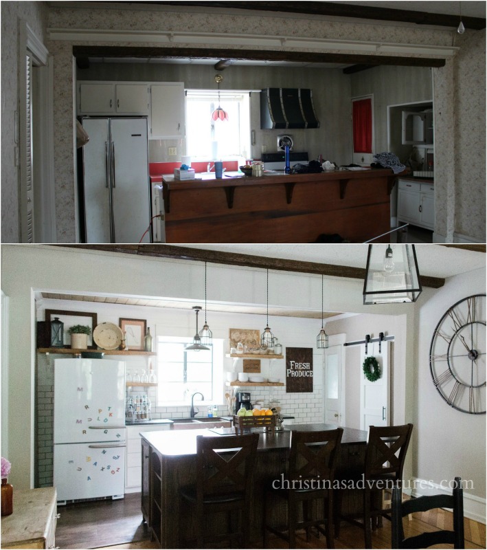 before and after vintage 1902 kitchen renovation